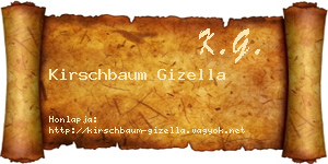 Kirschbaum Gizella névjegykártya